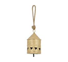 Glocke Metall 10x10x17cm Antik gold