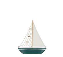Segelboot weiß blau 2 sortiert - l16xb9xh5cm