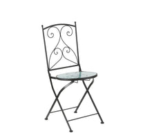 River Beistelltisch grün blau 2er Set - h33xd30cm