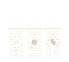 Vorhang Natur mit Muscheln 22x2x46cm 3 sortiert Natural