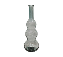 Bottle recycled glass 26.5x26.5x75cm Transparent