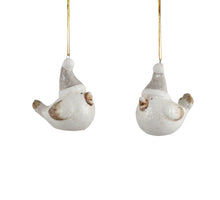 Ornament Vogel Keramik weiß 2 sortiert - l4,5xb3xh6,5cm
