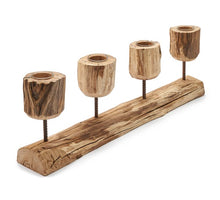 Adventslichthalter aus Holz 57x20cm