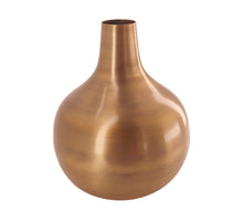 Bottle metal 19.5x19.5x24cm Old gold