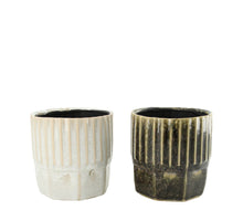 Pflanzgefäß Keramik 13.4x13.4x13.8cm 2 sortiert Schwarz/Weiß