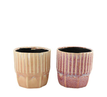 Pflanzgefäß Keramik 11.6x11.6x12cm 2 sortiert Gemischt