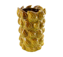 Vase Feige Keramik 14.5x14.5x23cm Dunkelgelb
