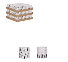 Pot kerstboom zwart 2 assorti - h10xd10cm
