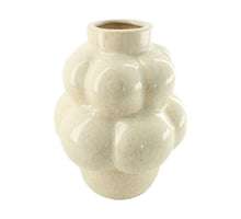 Vase Keramik 15.5x15.5x20cm Off Weiß