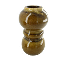 Vase Keramik 12.5x12.5x22.5cm Olivgrün