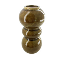 Vase Keramik 15.5x15.5x29cm Olivgrün