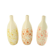 Flasche Keramik 11.5x11.5x29.5cm 3 sortiert Orange mix