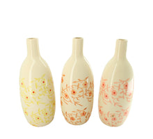 Flasche Keramik 14x14x35cm 3 sortiert Orange mix