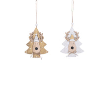 Ornament Baum gold silber 2 sortiert - l9.5xb1xh22cm