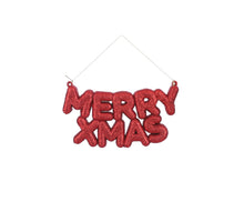 Ornament MERRY XMAS rot - l20xb10xh1,5cm