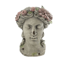 Statue Gesicht Magnesium 30x22.5x39cm Dunkelgrau