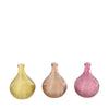 Vase Glas 10x10x14,7cm 3 sortiert Lila Mix