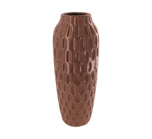 Vase ceramic 17x17x46cm Dark brown