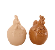 Huhn aus Keramik 23x13,5x19cm 2 Stück sortiert Weiß/Braun