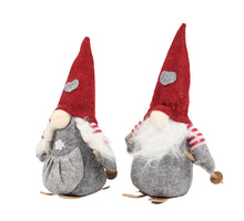 Weihnachtsfigur Wichtel auf Skiern 12x13x23cm 2er Sortiment