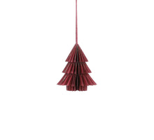 Baumschmuck aus Recyclingpapier, rot - H10 x D9 cm