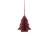 Baumschmuck aus Recyclingpapier, rot - H10 x D9 cm