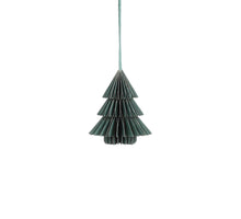 Baumschmuck aus Recyclingpapier, grün - H10 x D9 cm