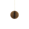 Ornamentkugel aus Recyclingpapier, goldfarben - H 8 x D 8 cm