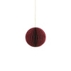 Weihnachtskugel aus Recyclingpapier, rot - H8 x D8 cm