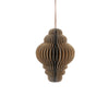 Ornament-Eiszapfen aus Recyclingpapier, goldfarben - H14 x D9 cm