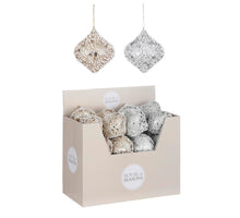 Ornament aus Silber und Gold, 2er-Set, Display - H 8,5 x D 8 cm