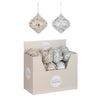 Ornament aus Silber und Gold, 2er-Set, Display - H 8,5 x D 8 cm