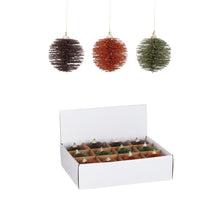 Ornament Kugel 3 sortiert - h8xd8cm - Herbst