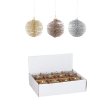 Ornament Kugel 3 sortiert - h8xd8cm - Winter