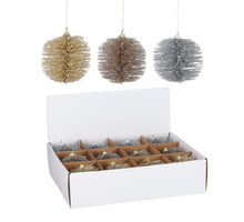 Ornament Kugel 3 sortiert - h10xd10cm - Winter