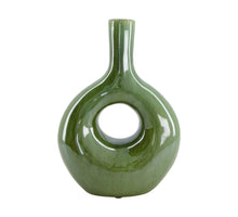 Keramikvase 18x8x25,5cm Grün