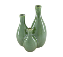 Vase ceramic 18x13.5x25.5cm Green