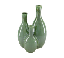 Keramikvase 22x16,5x32,5cm Grün