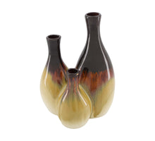 Vase ceramic 18x13.5x25.5cm Cream/Brown