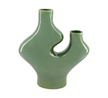 Keramikvase 30x10x33cm Grün