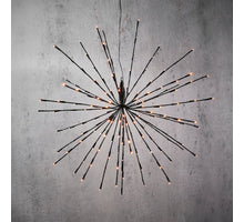 Feuerwerk Beleuchtung schwarz warm weiß 160led IP44 - h48xd70cm