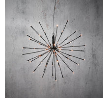 Feuerwerk Beleuchtung schwarz warm weiß 72led IP44 - h32xd45cm