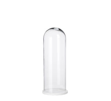 Hella Glasglocke auf weißem Teller - H55,5 x D21 cm