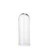 Hella Glasglocke auf weißem Teller - H55,5 x D21 cm