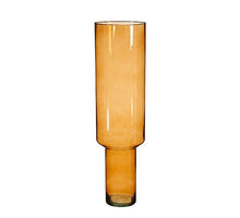 Fallon Vase aus recyceltem Glas, bernsteinfarben - H70 x D19 cm
