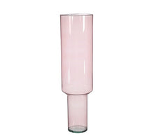 Fallon Vase aus recyceltem Glas, hellrosa - H70 x D19 cm