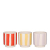 Krug rund flieder gelb rot 3 sortiert Display - h12,5xd12cm