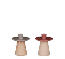 Kerzenständer rosa orange 2 sortiert - h9.5xd10cm