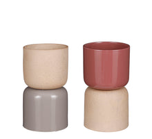 Dax single flower vaas d.rood 3 stuks - h8,5xd5,5cm