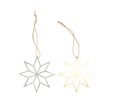 Hanger star metal 18x0.1x18cm Mixed Gold/Silver